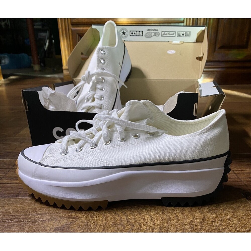 Converse Run Star Hike Lows White New In Box Size 9 Men’s 10.5 Women’s